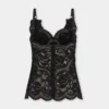 Schwarzes Tanktop aus Spitze