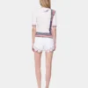 Shorts aus Denim mit Stickdetails