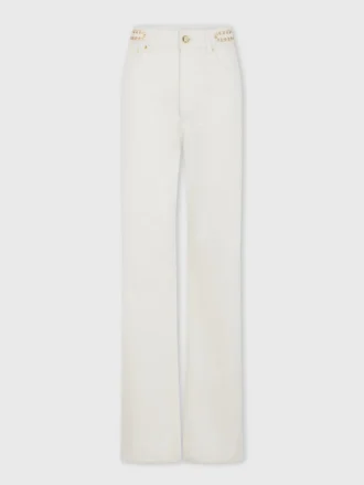 Signature-Jeans in Off-White mit 1969-Scheiben