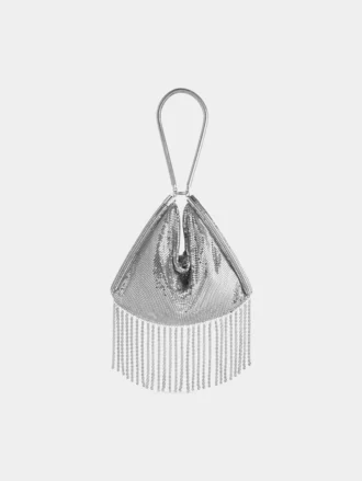 Silberne Kettenhemd-Tasche