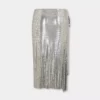 Silberner drapierter Rock aus Kettengeflecht Silberner drapierter Rock aus Kettengeflecht