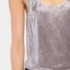 Silbernes Tanktop aus Mesh