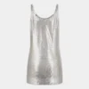 Silbernes Tanktop aus Mesh