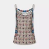 Tanktop aus bedrucktem Satin