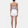 Tanktop aus bedrucktem Satin