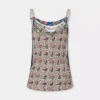 Tanktop aus bedrucktem Satin