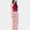 Drapierter langer Rock aus Jersey