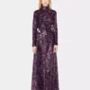 Top mit Stehkragen und Pailletten