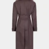 Trenchcoat mit Kunstfellbesatz