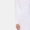 Weißes langes Kleid aus Jersey