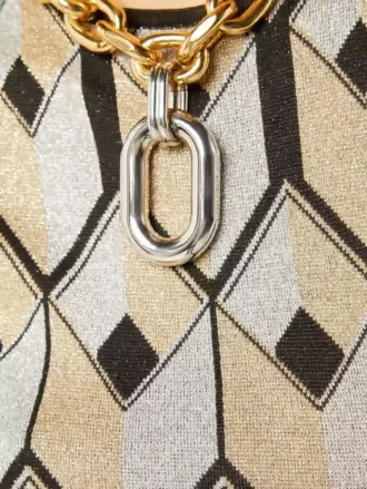 Zweifarbige XL-Gliederkette mit Anhänger Zweifarbige XL-Gliederkette mit Anhänger